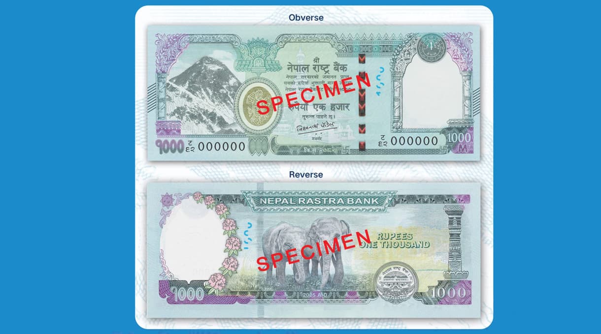 Nepal Rastra Bank Issues New 1000 Rupees Note Today