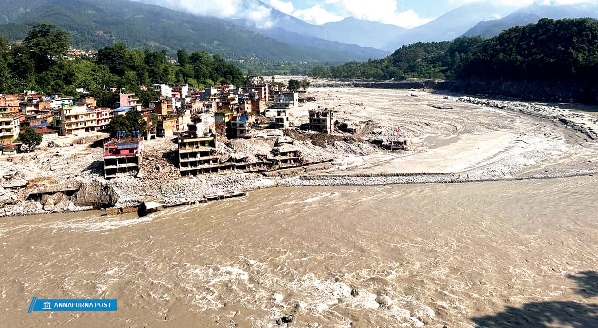 Trishuli Bridge Collapse Cuts Off Rasuwa Link